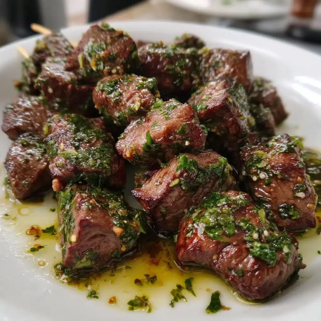 Grilled Steak Bites with Chimichurri Sauce