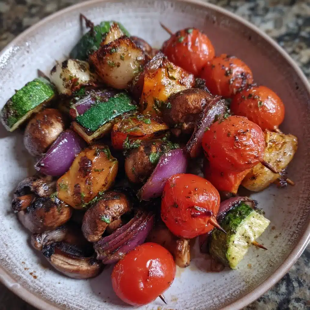 Grilled Veggie Skewers with Balsamic Marinade