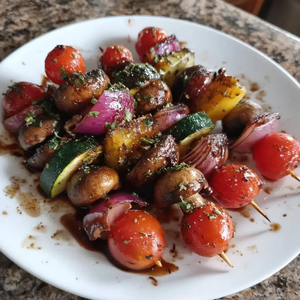 Grilled Veggie Skewers with Balsamic Marinade