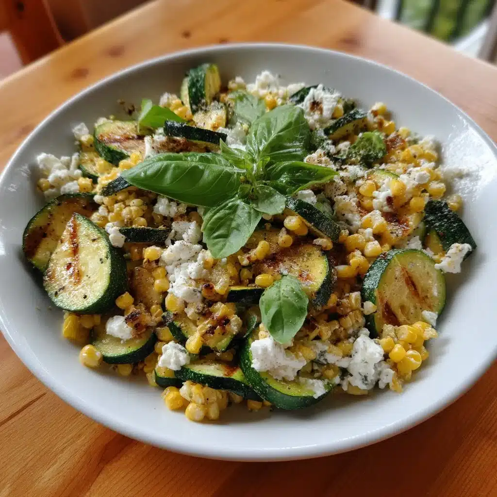 Grilled Zucchini & Corn Salad with Feta