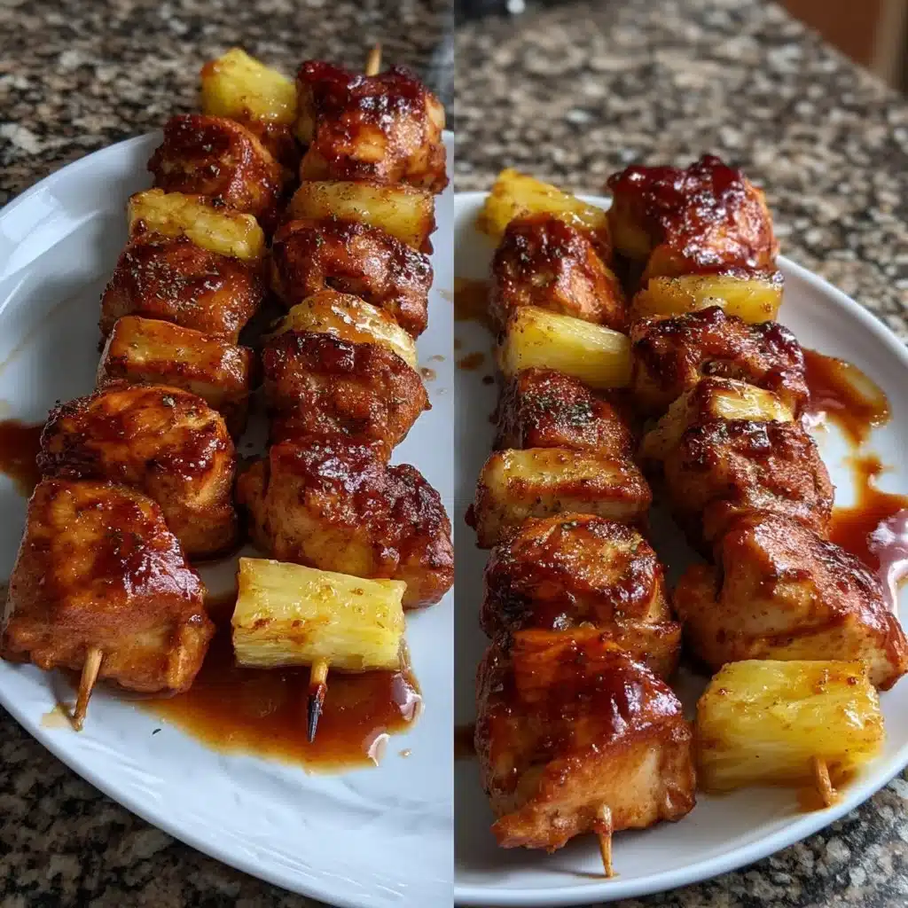 Honey BBQ Chicken Skewers with Pineapple