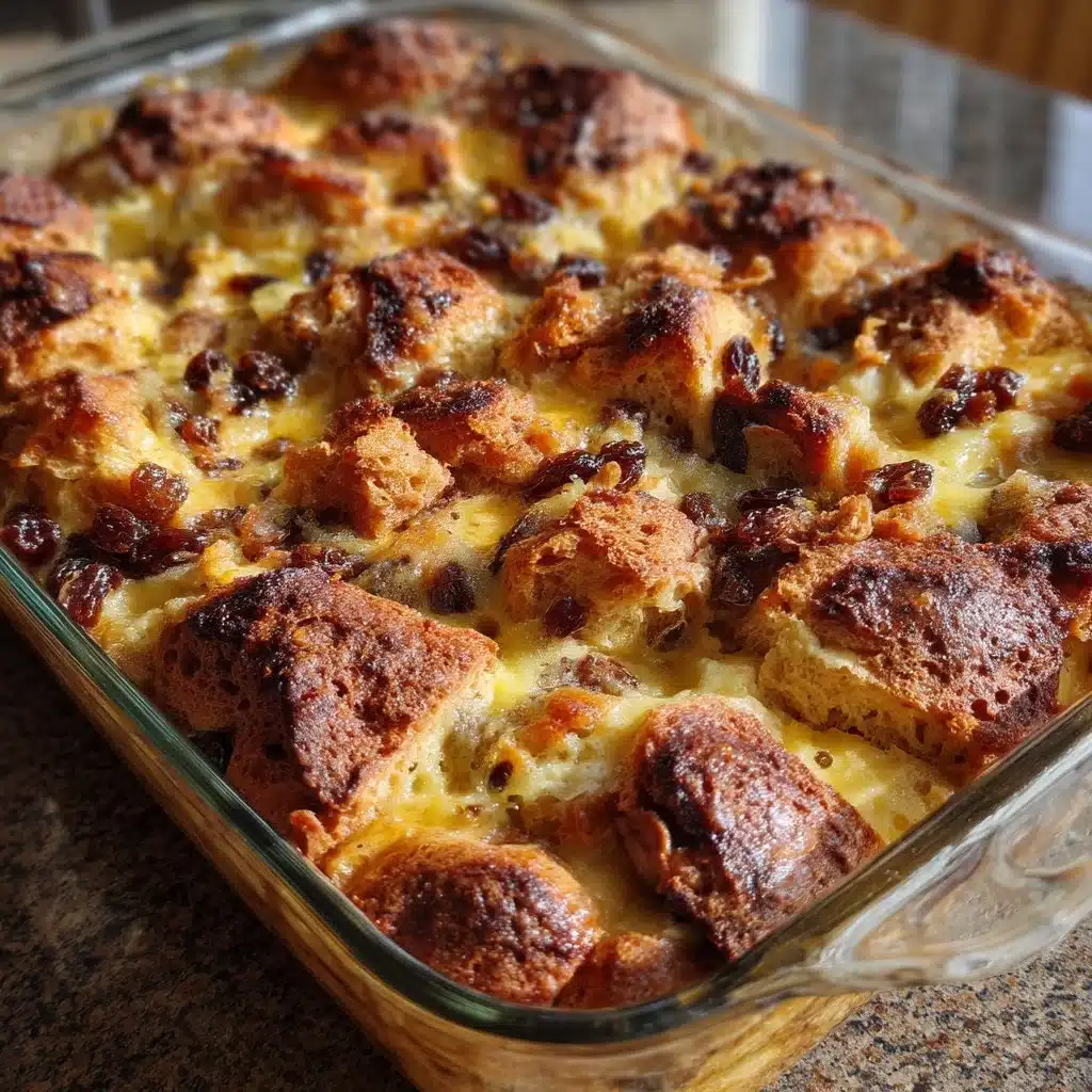 Hot Cross Bun Bread Pudding