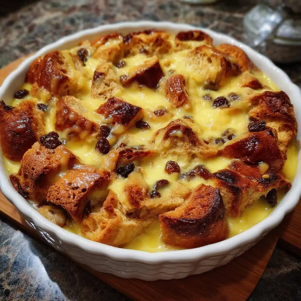 Hot Cross Bun Bread Pudding