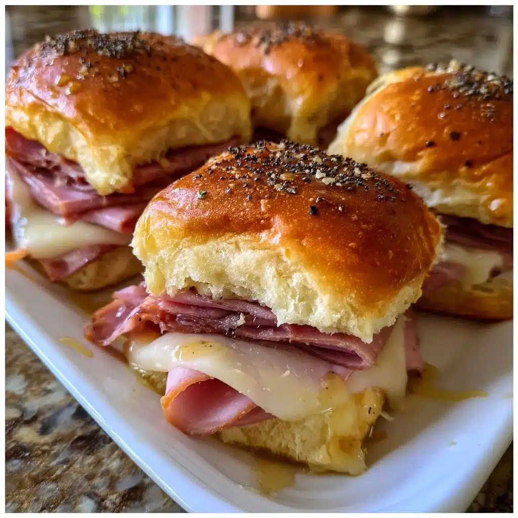 Hot Honey Ham and Swiss Sliders