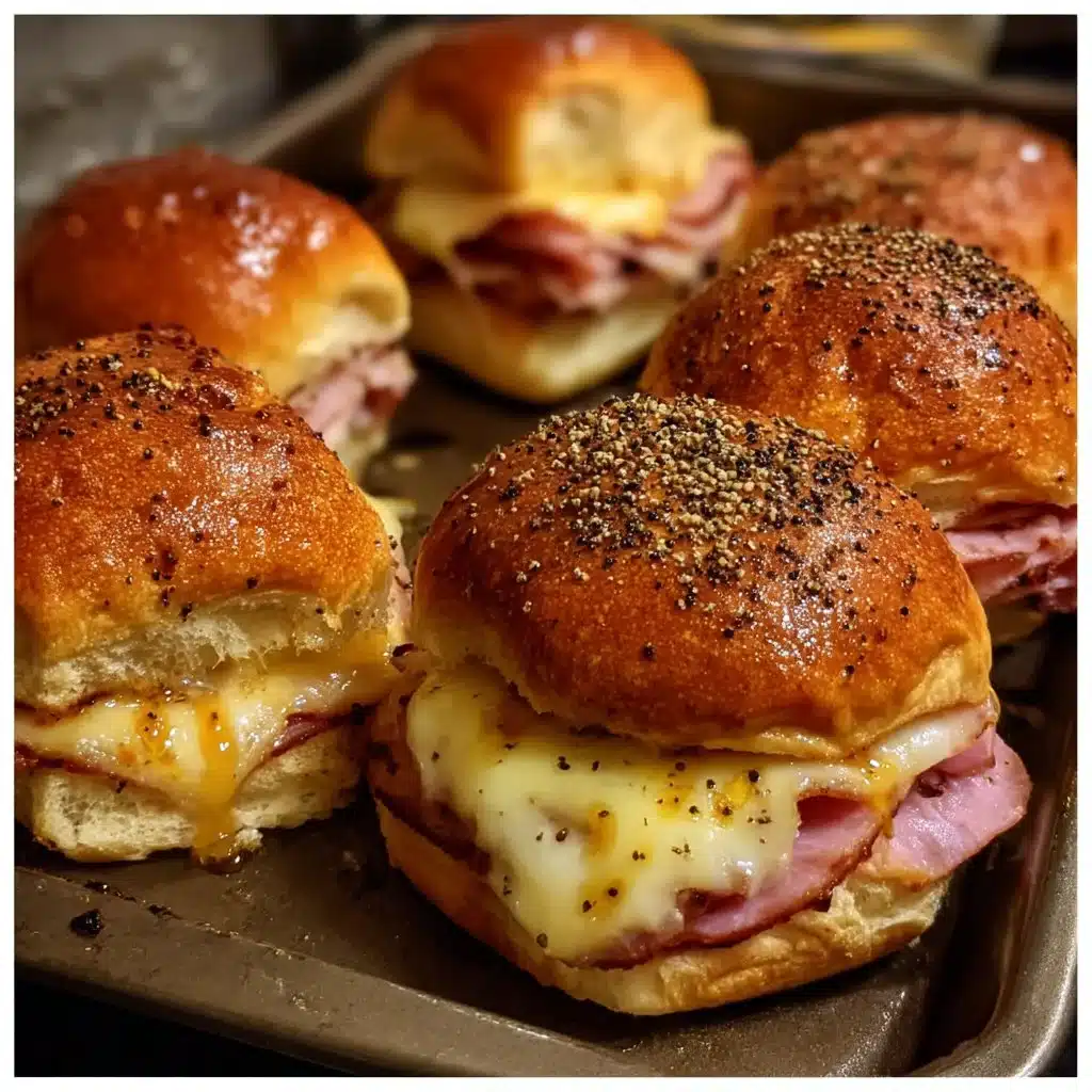 Hot Honey Ham and Swiss Sliders