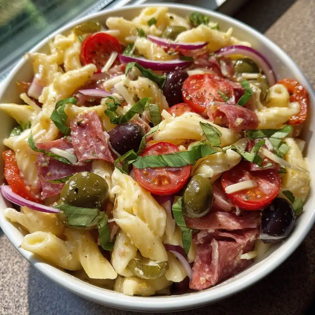 Italian Antipasto Pasta Salad with Pepperoncini