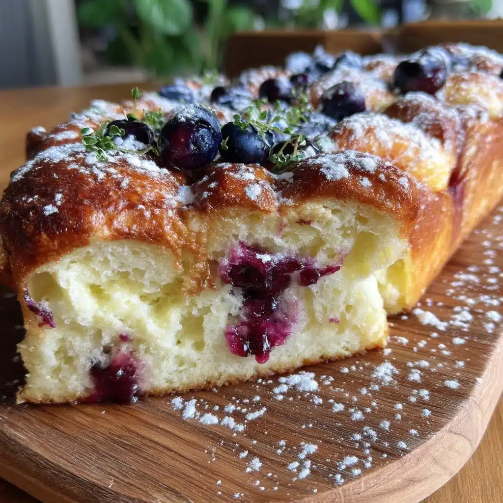 Lemon Blueberry Brioche Bake