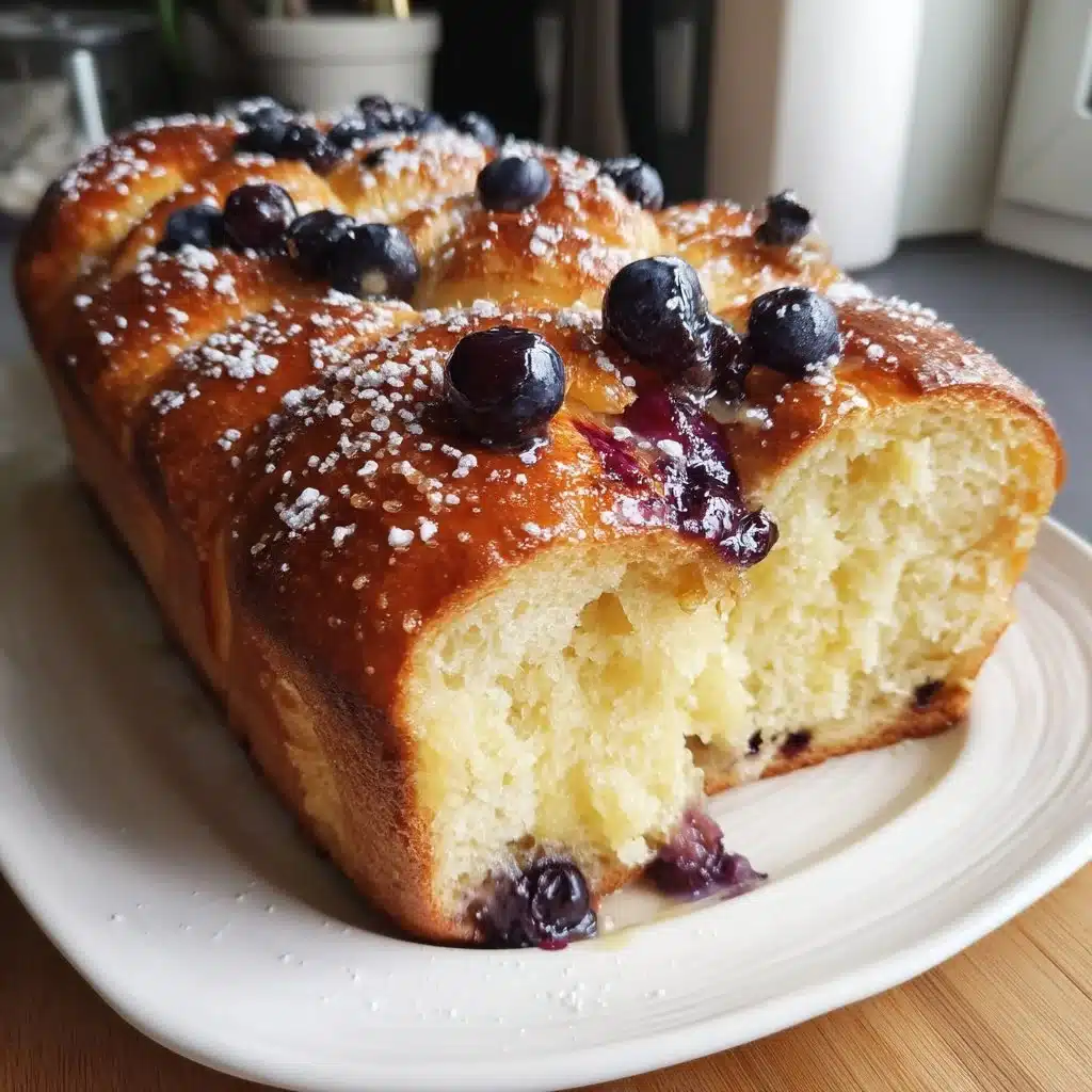 Lemon Blueberry Brioche Bake