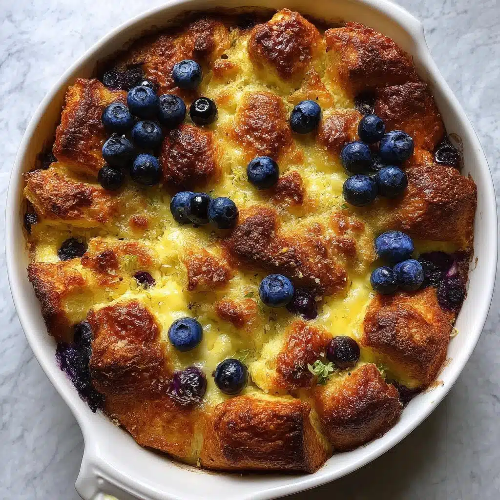 Lemon-Blueberry Brioche Breakfast Bake