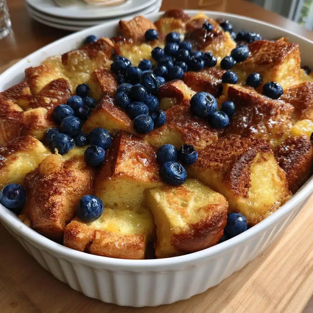 Lemon-Blueberry Brioche Breakfast Bake