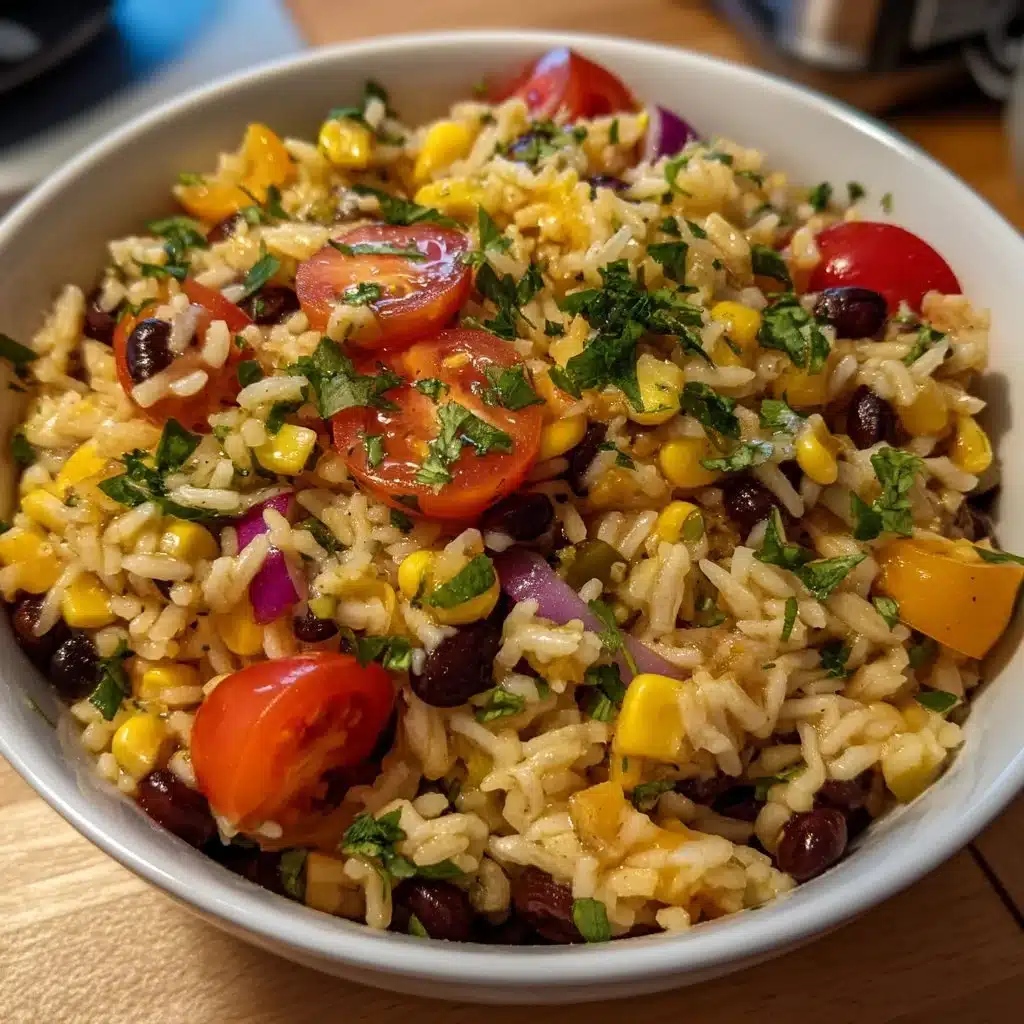 Mexican Rice Salad with Corn & Black Beans