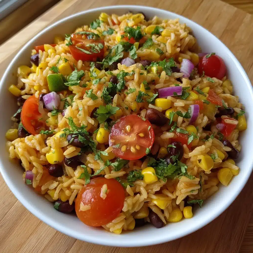 Mexican Rice Salad with Corn & Black Beans