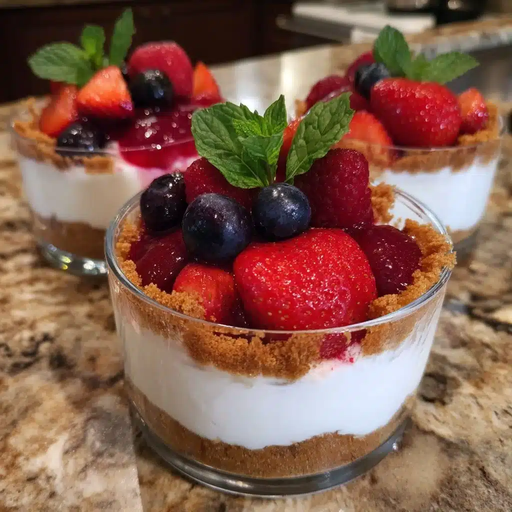 No-Bake Berry Cheesecake Trifle Cups