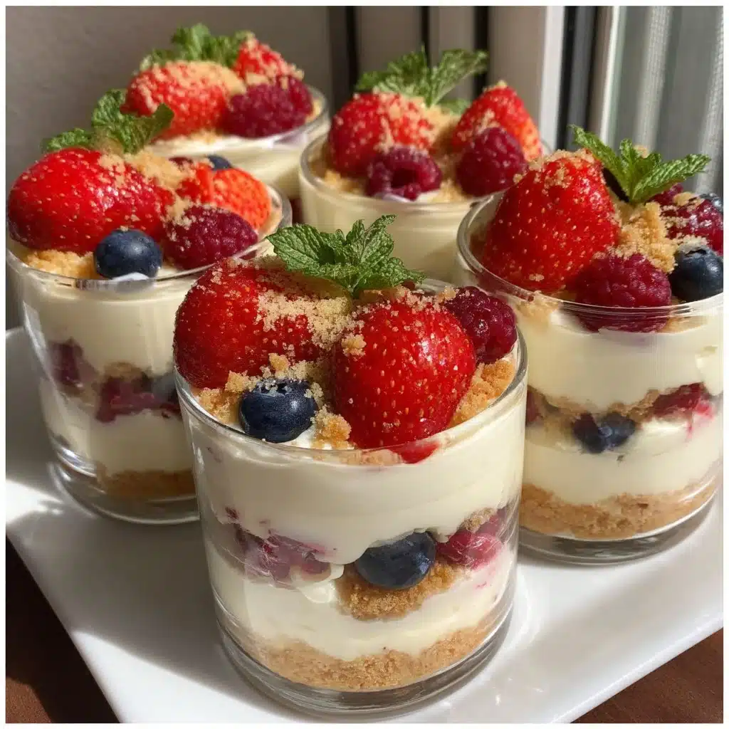 No-Bake Berry Cheesecake Trifle Cups