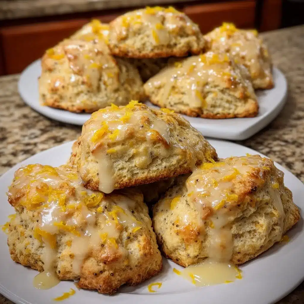 Orange-Poppy Seed Scones with Citrus Glaze