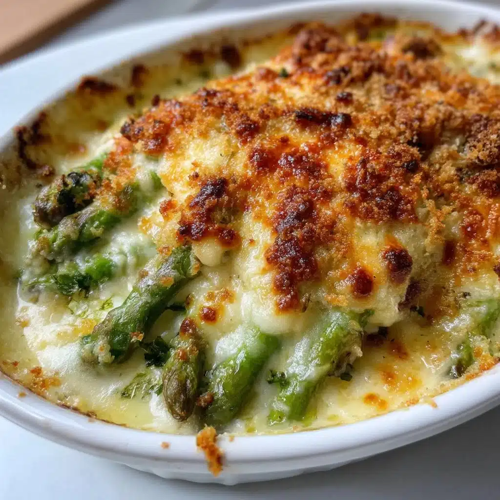 Parmesan Scalloped Asparagus Gratin