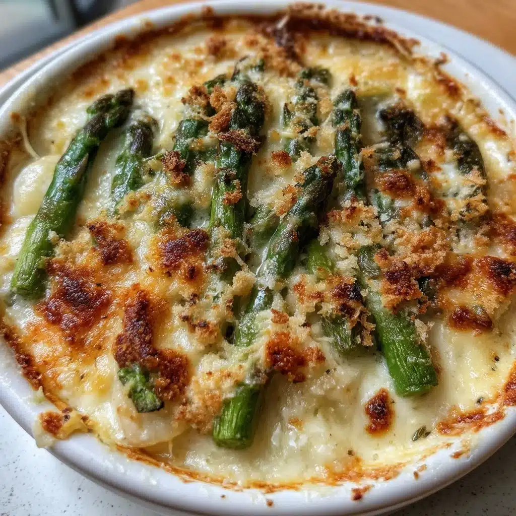 Parmesan Scalloped Asparagus Gratin
