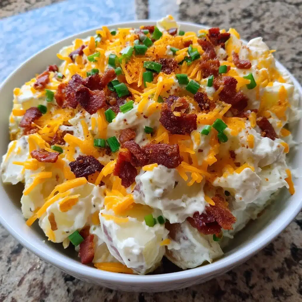 Ranch Potato Salad with Bacon and Cheddar