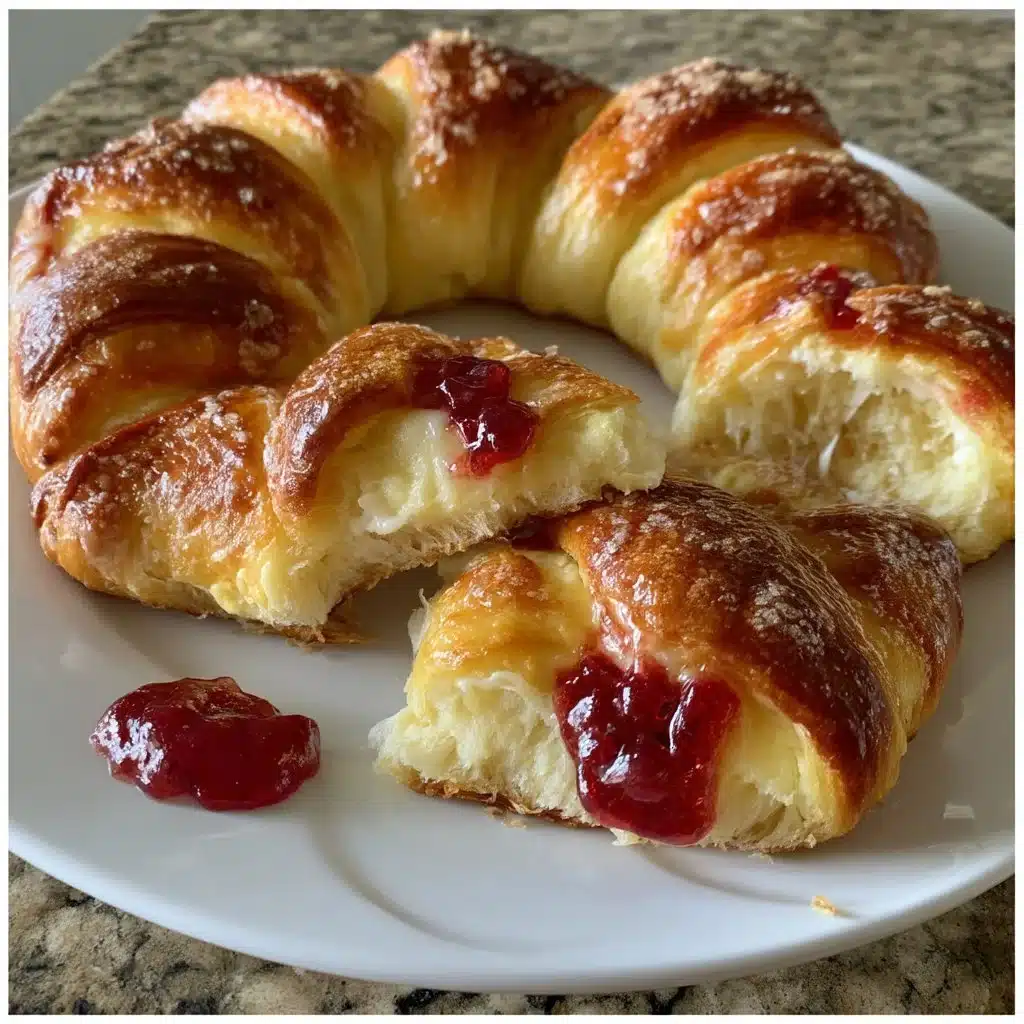 Raspberry-Lemon Cream Cheese Crescent Roll Breakfast Ring