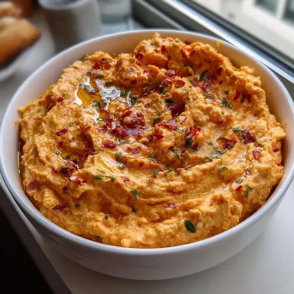 Roasted Red Pepper Hummus (Extra Creamy)