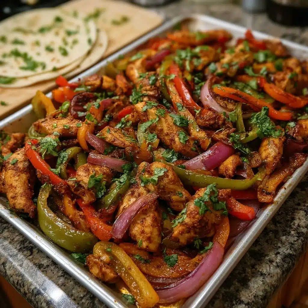 Sheet Pan Chicken Fajitas with Peppers & Onions