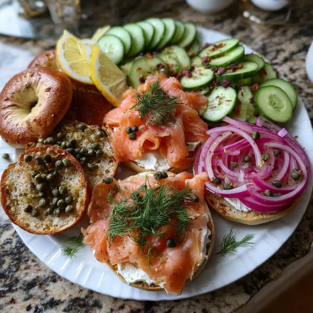 Smoked Salmon Bagel Board for Mother’s Day Brunch