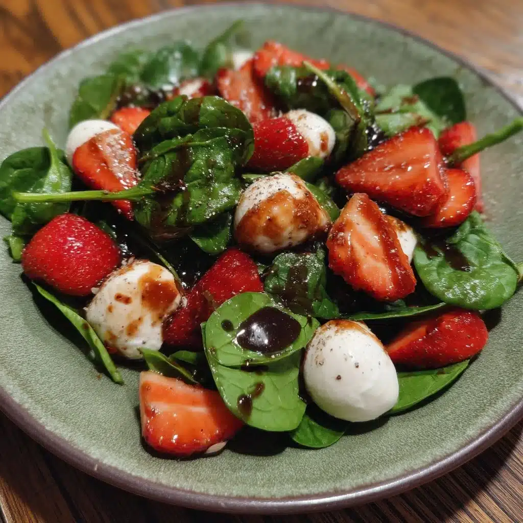 Spinach Strawberry Caprese Salad