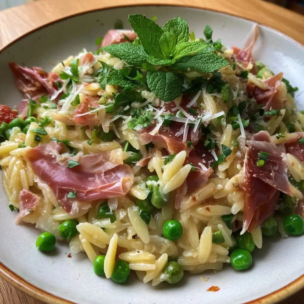 Spring Orzo with Peas and Prosciutto