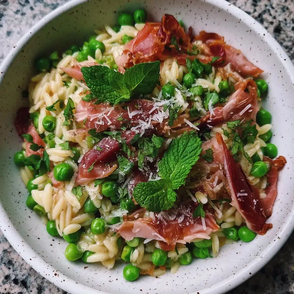 Spring Orzo with Peas and Prosciutto