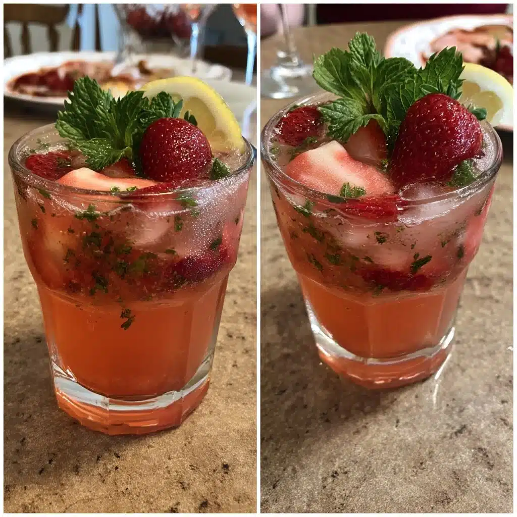 Strawberry Rose Spritzer Mocktail