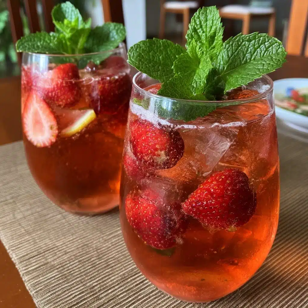 Strawberry Rose Spritzer Mocktail