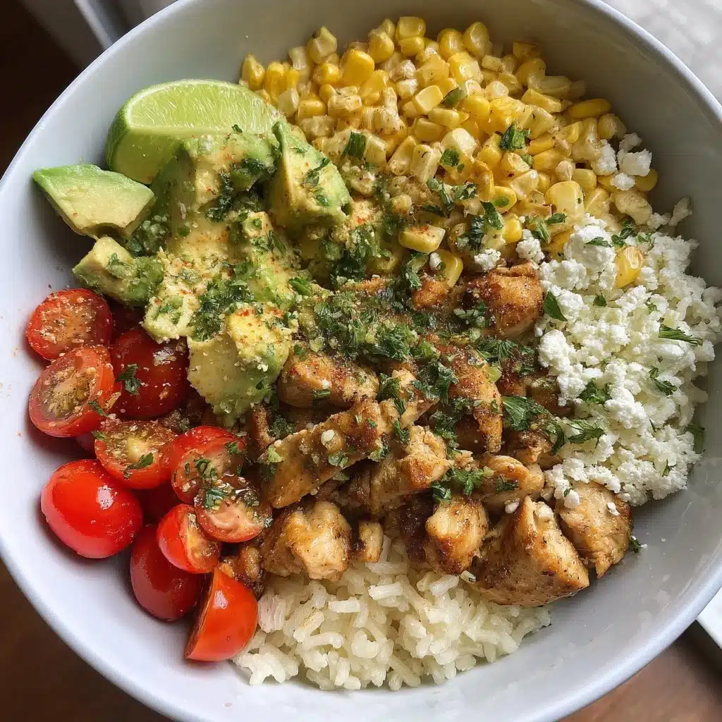 Street Corn Chicken Rice Bowls
