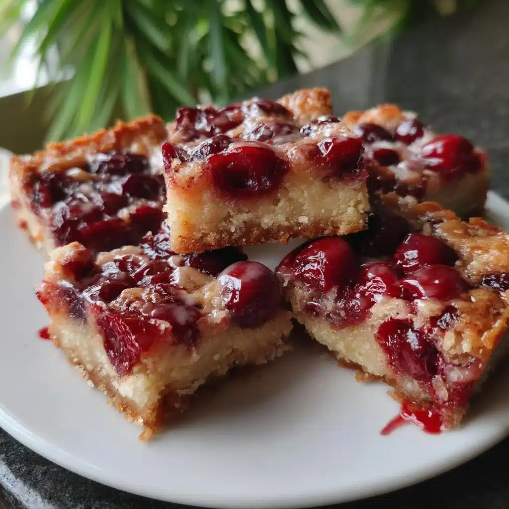 Sweet Cherry Pie Bars with Almond Glaze