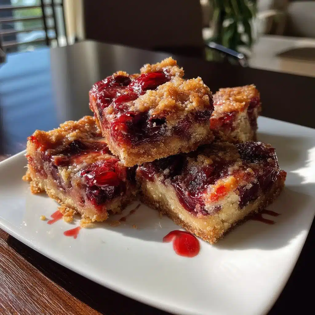 Sweet Cherry Pie Bars with Almond Glaze