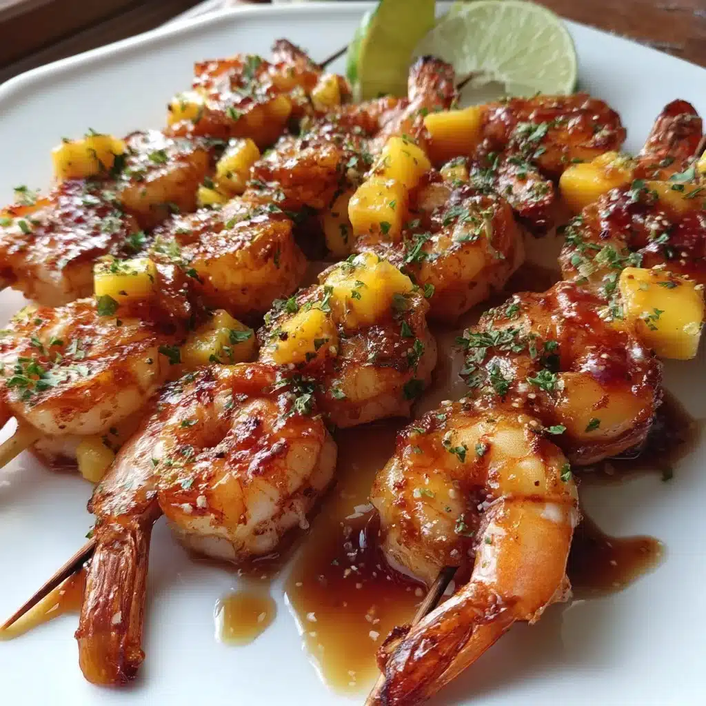 Sweet & Spicy Shrimp Skewers with Mango Glaze