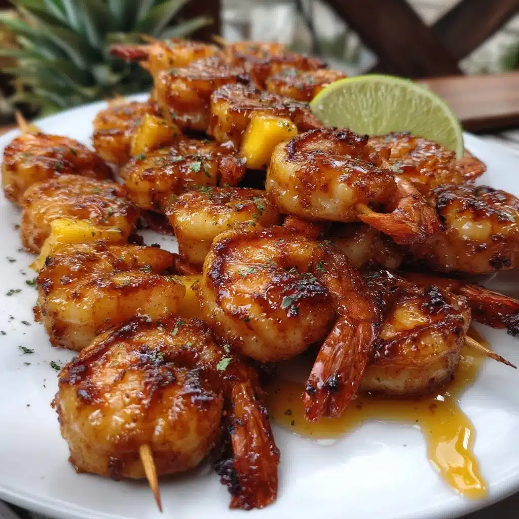 Sweet & Spicy Shrimp Skewers with Mango Glaze