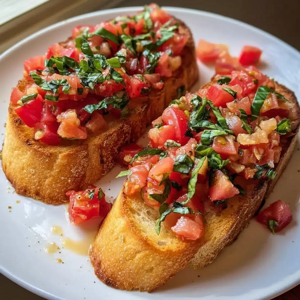 Tomato Basil Bruschetta with Garlic Toasts