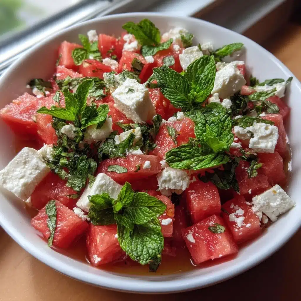 Watermelon Feta Salad with Mint and Balsamic