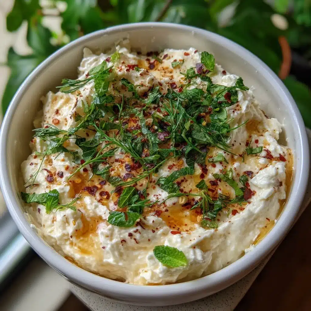 Whipped Feta Dip with Hot Honey and Herbs