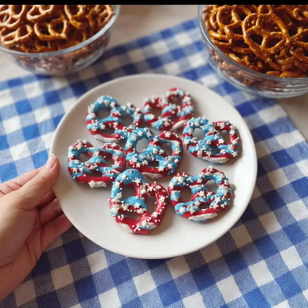 4th of July Flag Pretzels