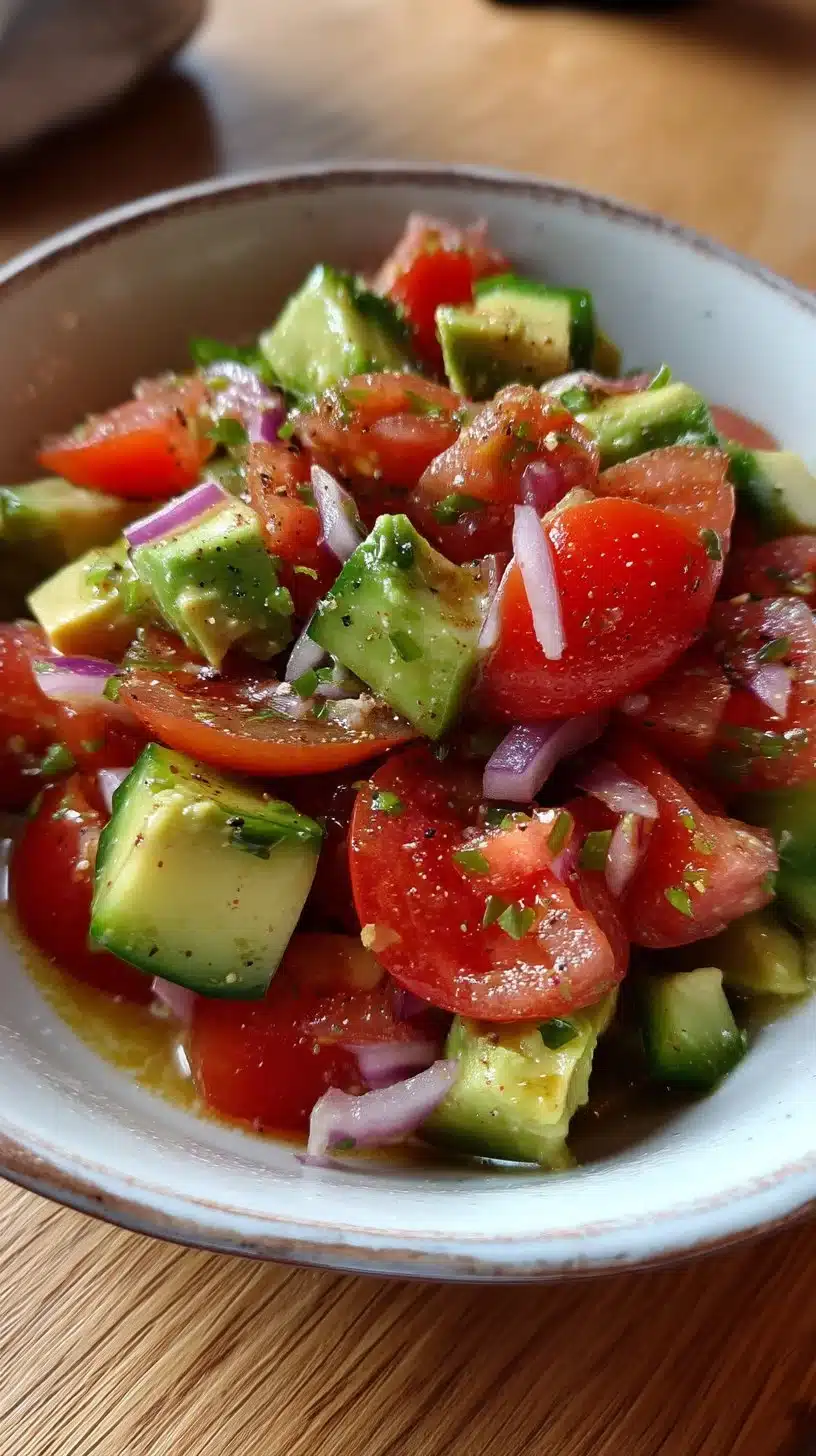 Avocado Tomato Cucumber Salad