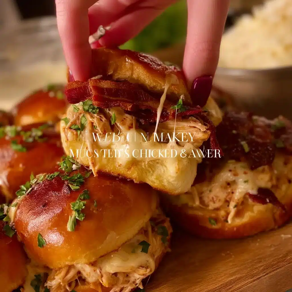 BBQ Chicken & Bacon Baked Sliders