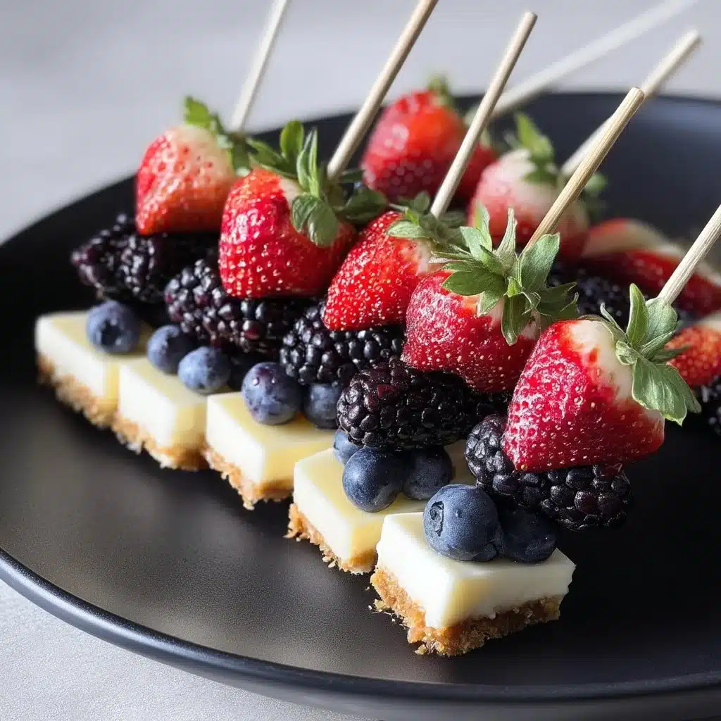 Berry Cheesecake Dessert Kabobs