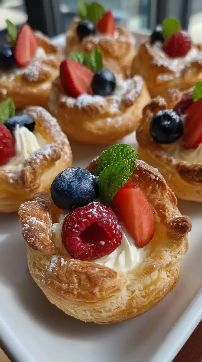 Berry Cream Puff Dessert Cups