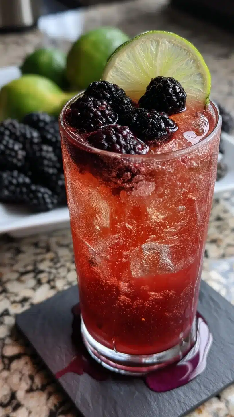Blackberry Lime Sparkler