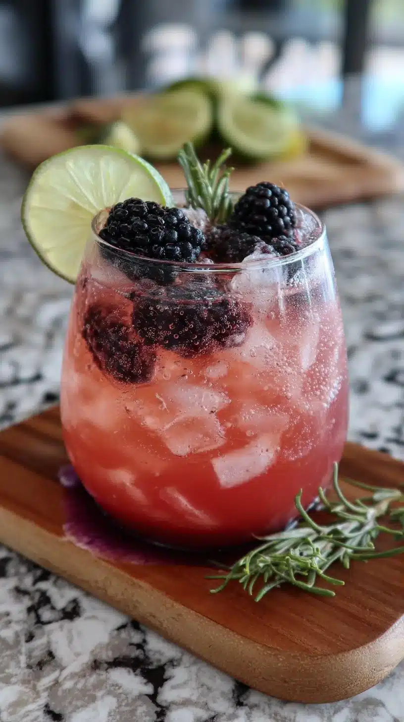 Blackberry Lime Sparkler