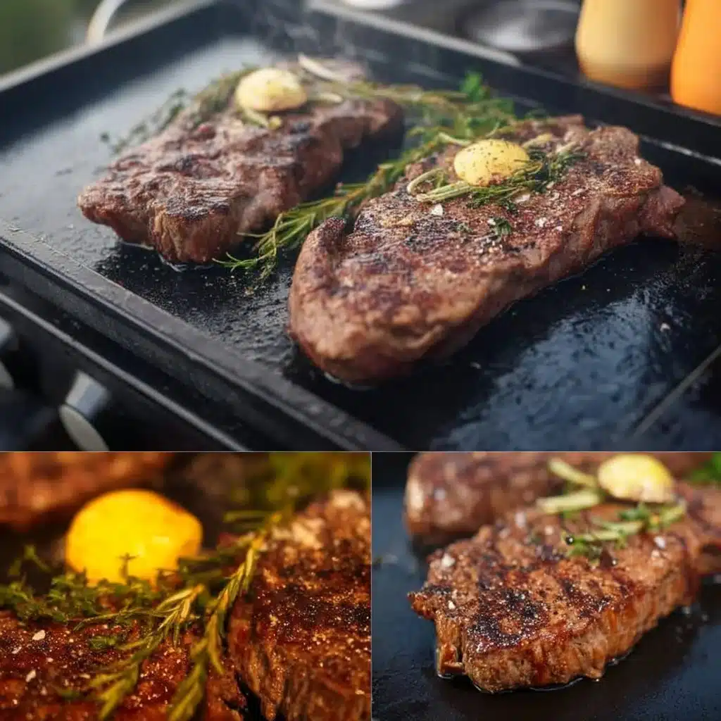 Blackstone Steak with Herb Butter