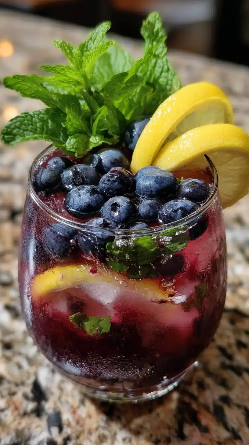 Blueberry Lemon Fizz Mocktail