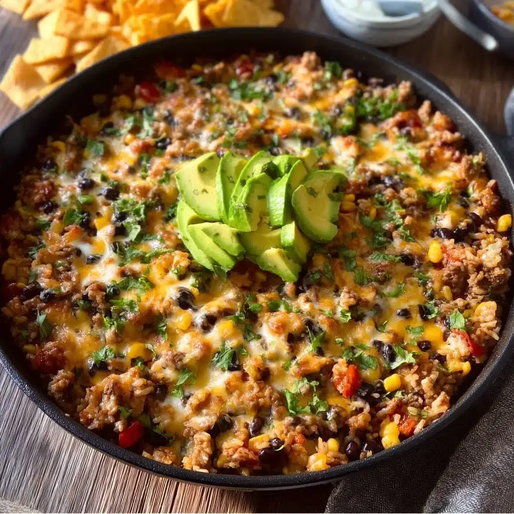 Cheesy Taco Rice Skillet