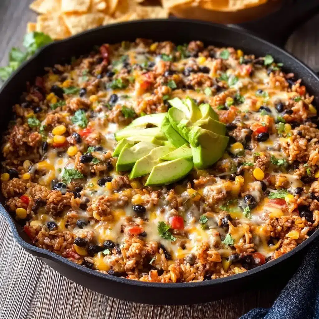 Cheesy Taco Rice Skillet